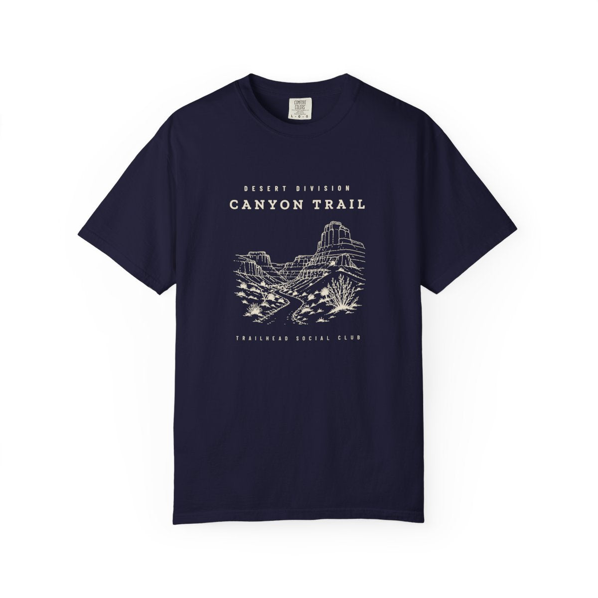 Canyon Trail Tee in True Navy, front view