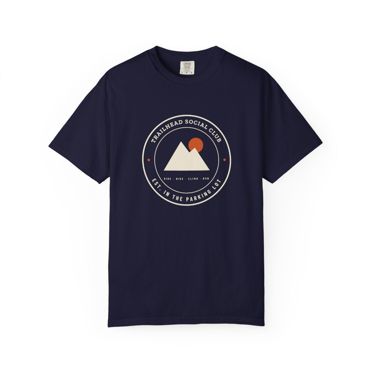 Parking Lot Seal Tee in True Navy, front view