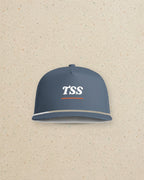 TSS Monogram Rope Cap in Blue Jean, styled
