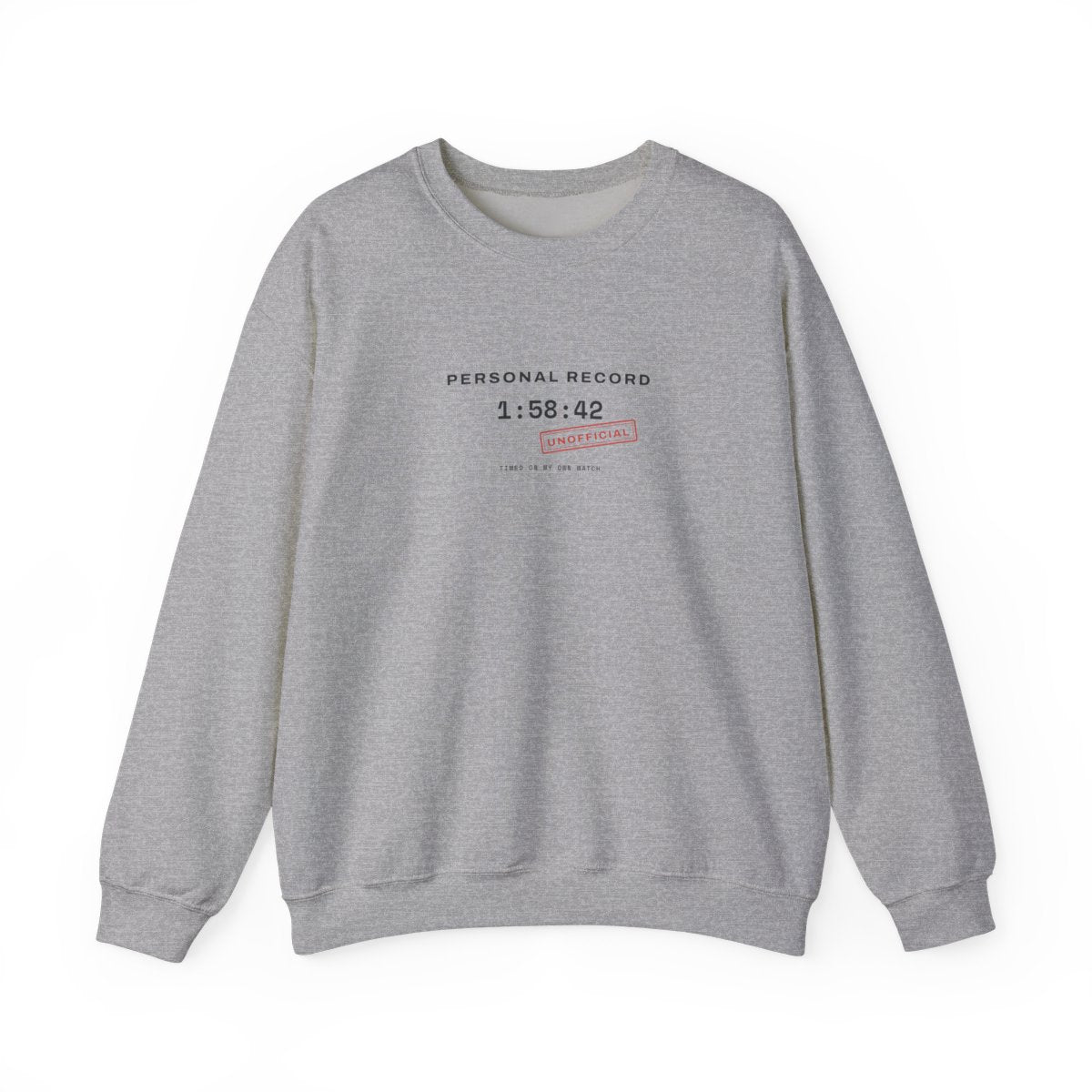 Unofficial PR Crewneck in Sport Grey, front view