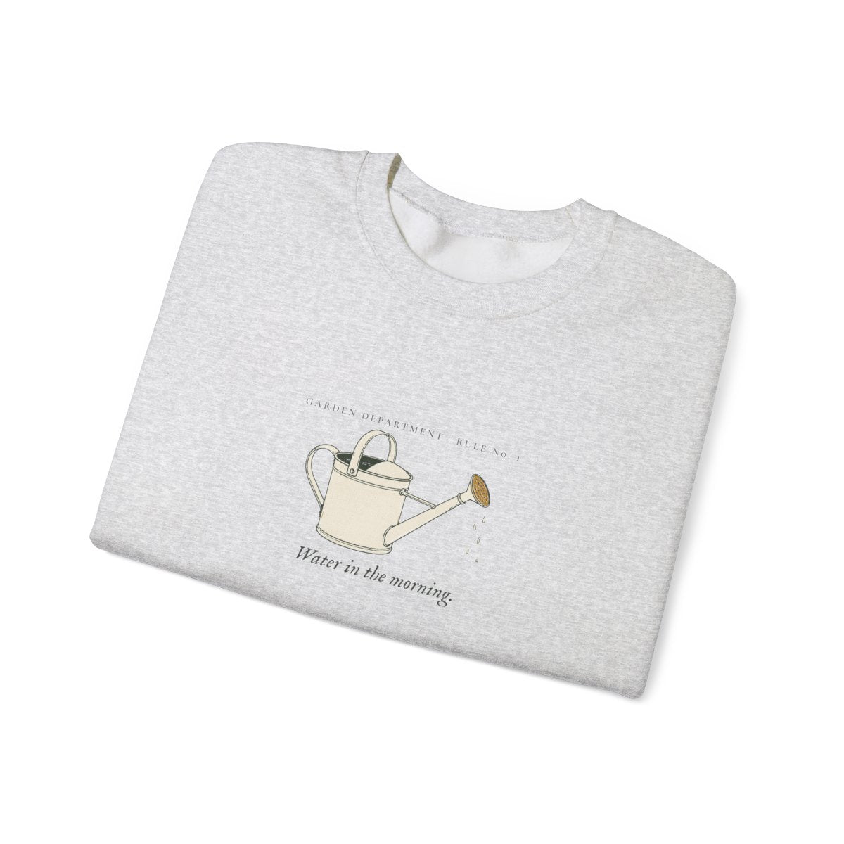 Water Early Crewneck in Ash, folded