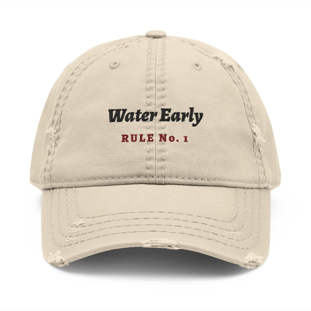 Water Early Dad Hat in Khaki, front view