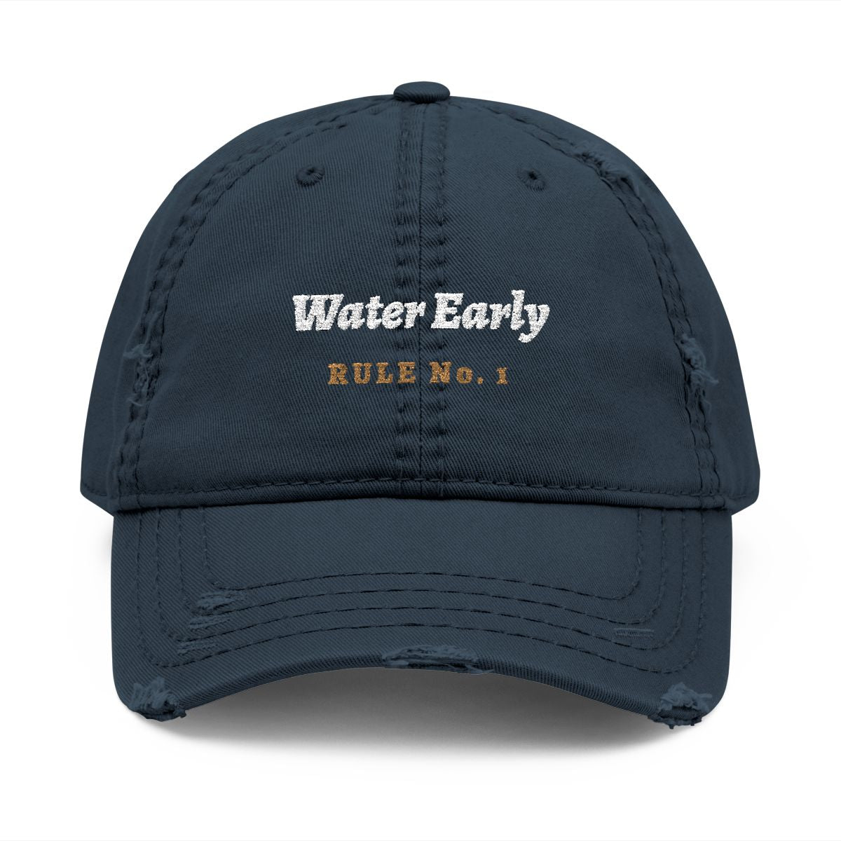 Water Early Dad Hat in Dark Navy, front view