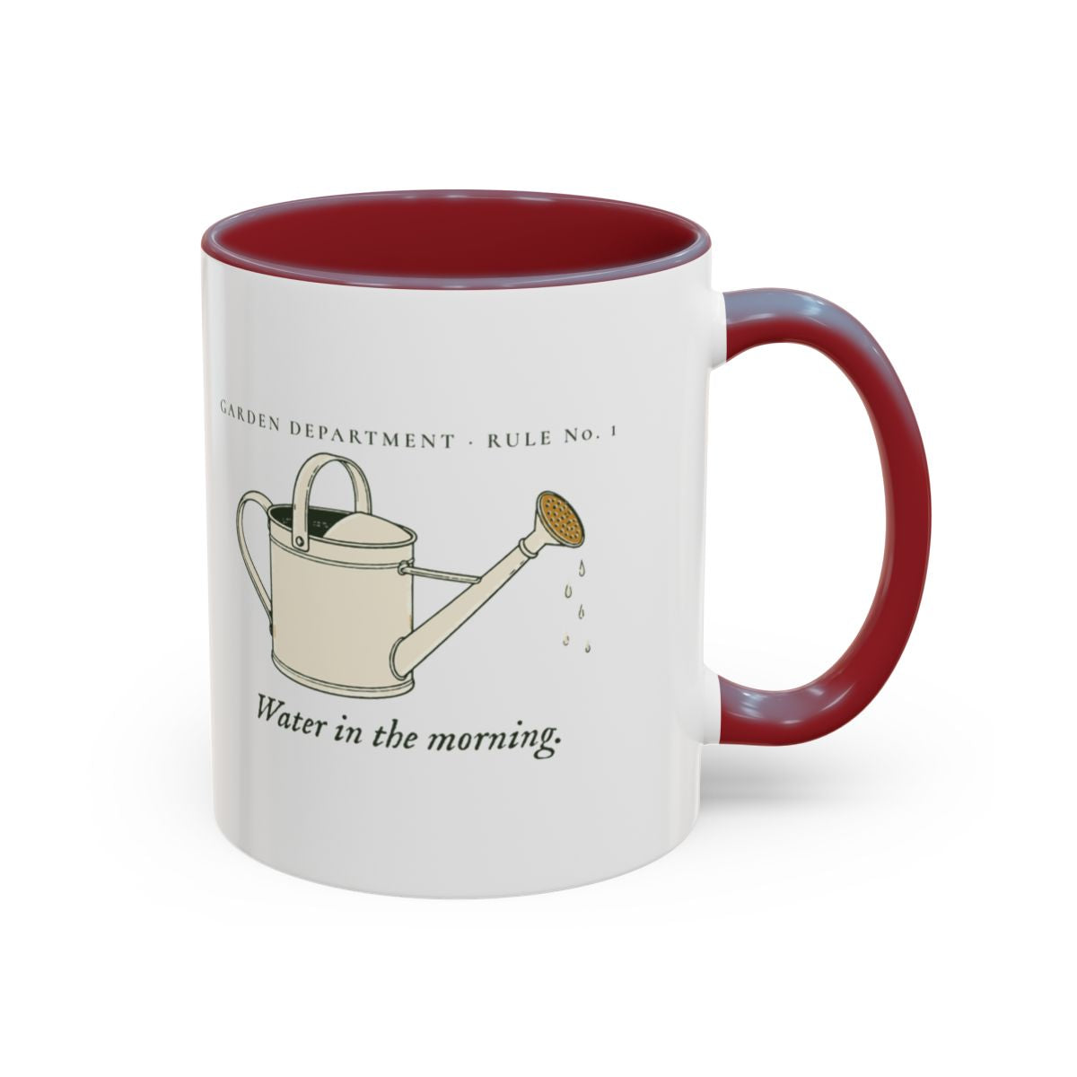Water Early Mug in Maroon, right side