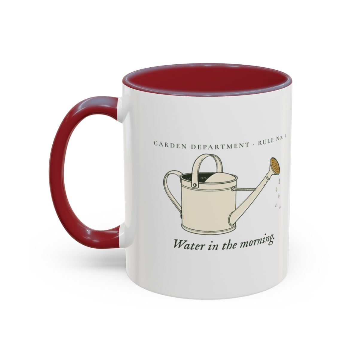 Water Early Mug in Maroon, left side