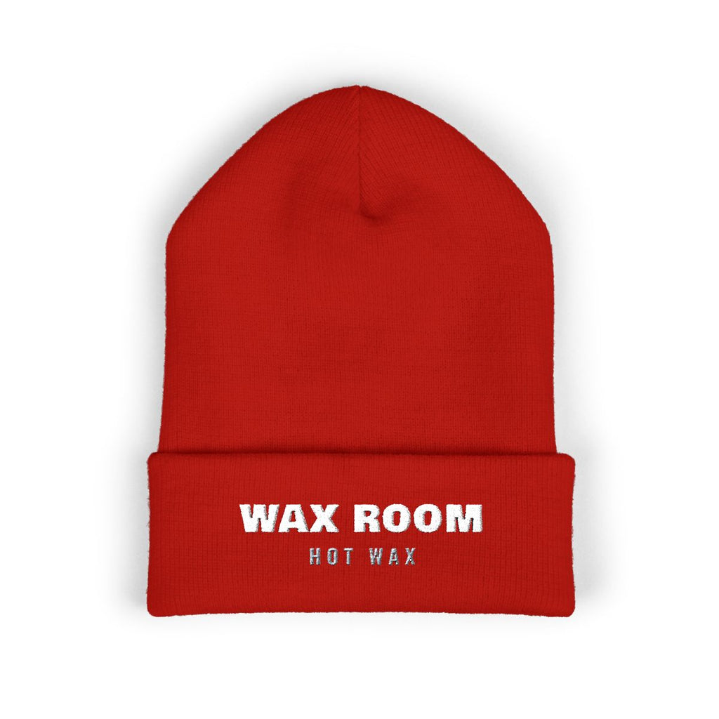 Wax Room Beanie in Red, front view