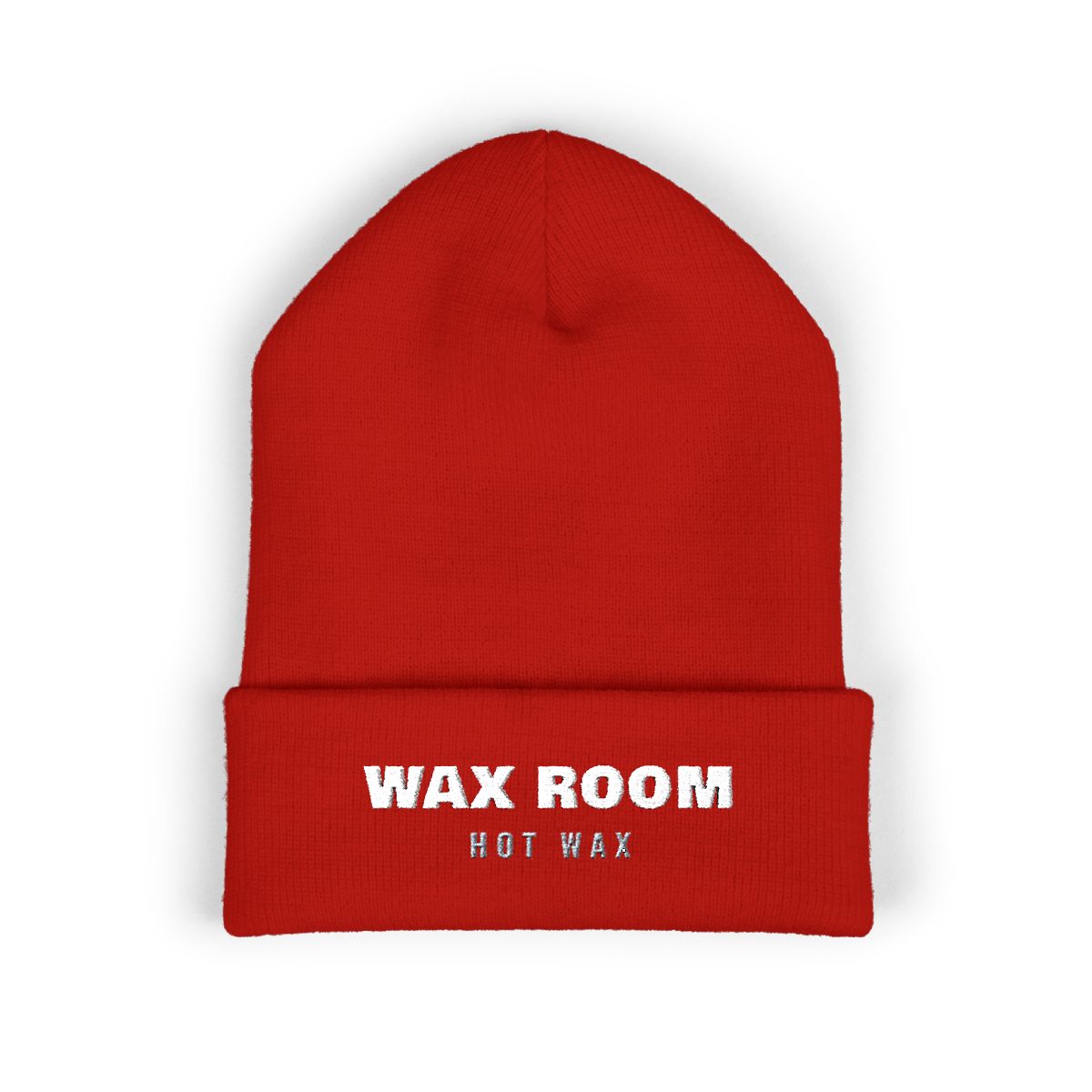 Wax Room Beanie in Red, front view