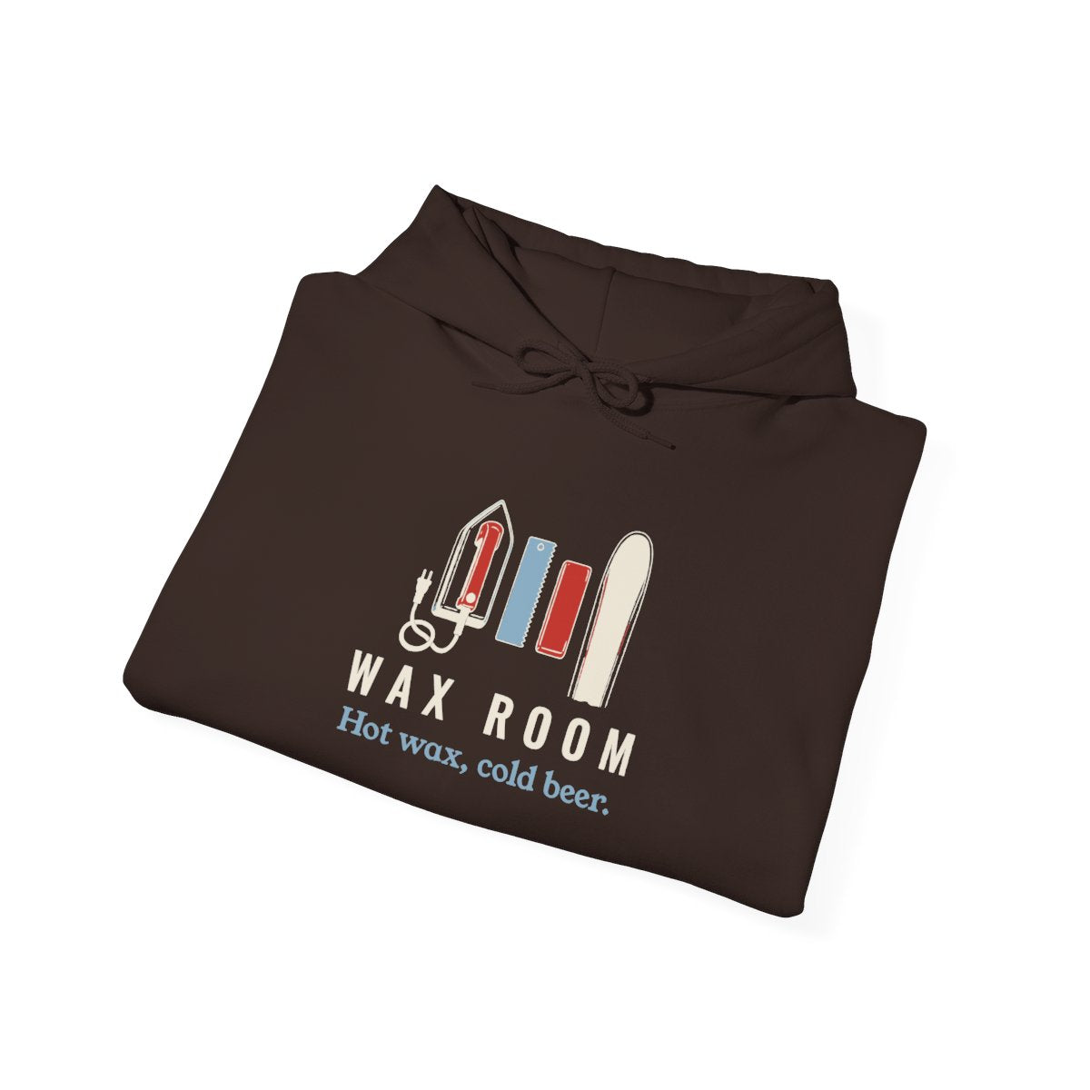 Wax Room Hoodie in Dark Chocolate, folded