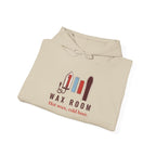 Wax Room Hoodie in Sand, folded