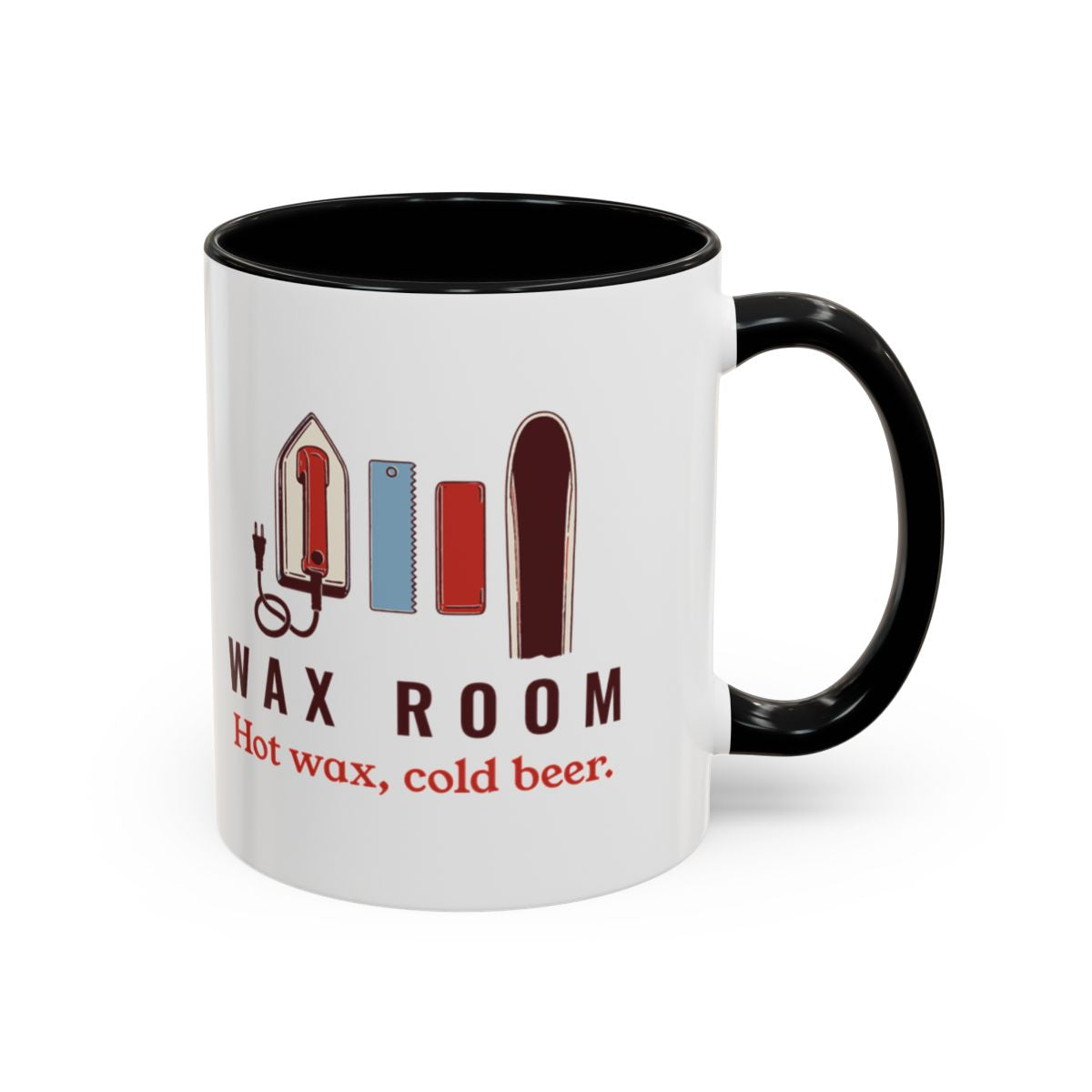Wax Room Mug in Black, right side