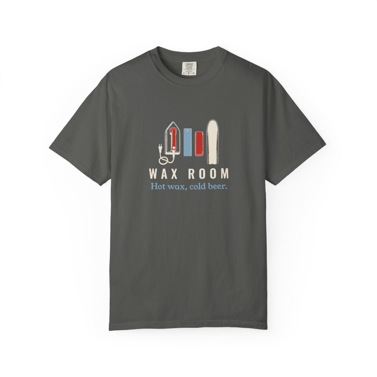 Wax Room Tee in Pepper, front view