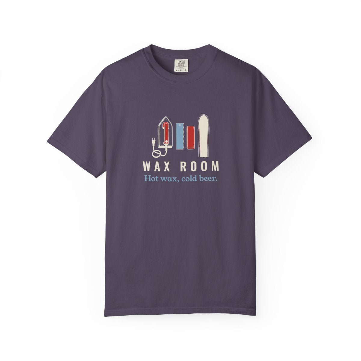 Wax Room Tee in Wine, front view