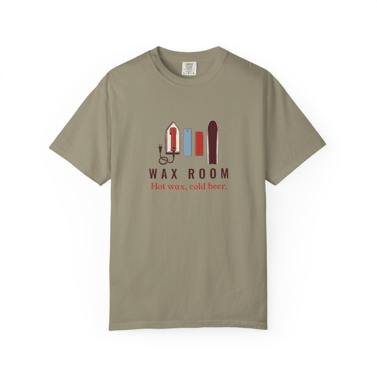 Wax Room Tee in Sandstone, front view