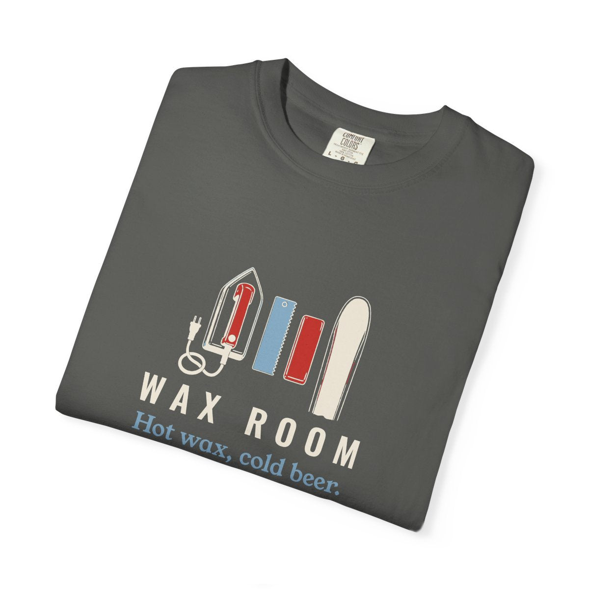 Wax Room Tee in Pepper, folded