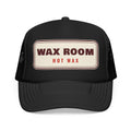 Wax Room Trucker Hat in Black, front view