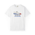 We Run for the Pastries Tee in White, front view