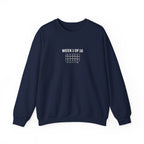 Week 1 of 18 Crewneck in Navy, front view
