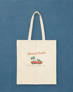 Weekend Doubles Tote in Natural, styled