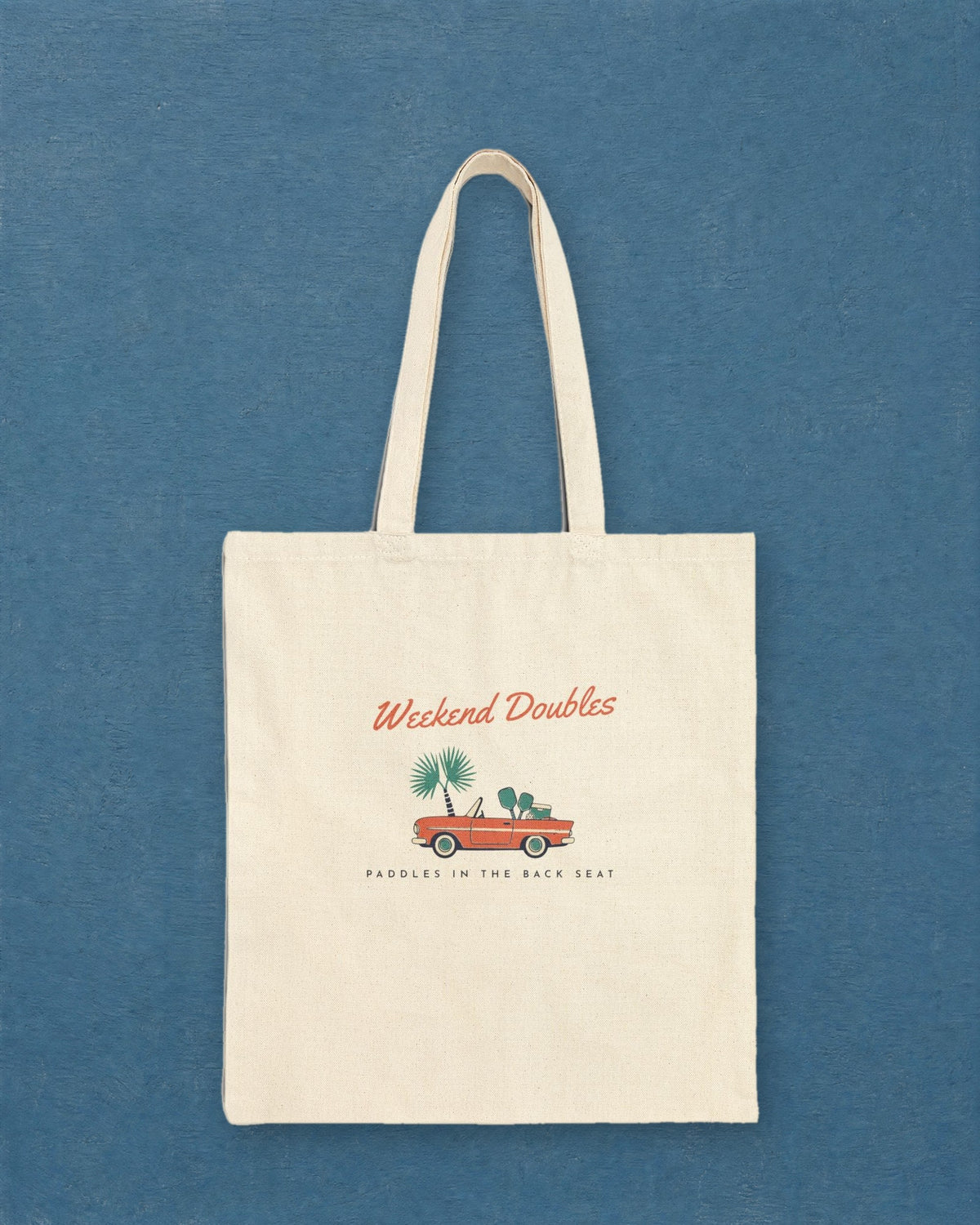 Weekend Doubles Tote in Natural, styled