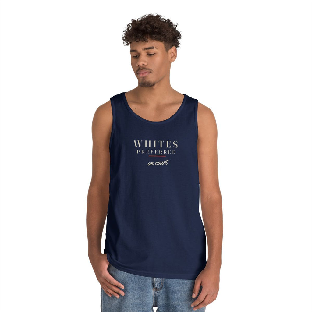Whites Preferred Tank in Navy, on model