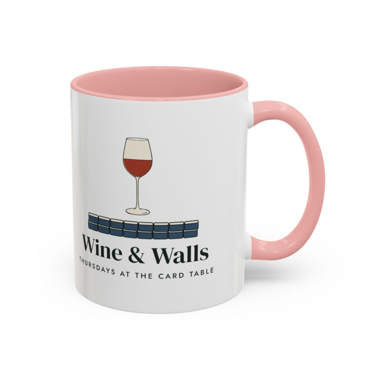 Wine & Walls Mug in Pink, right side