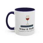 Wine & Walls Mug in Navy, left side