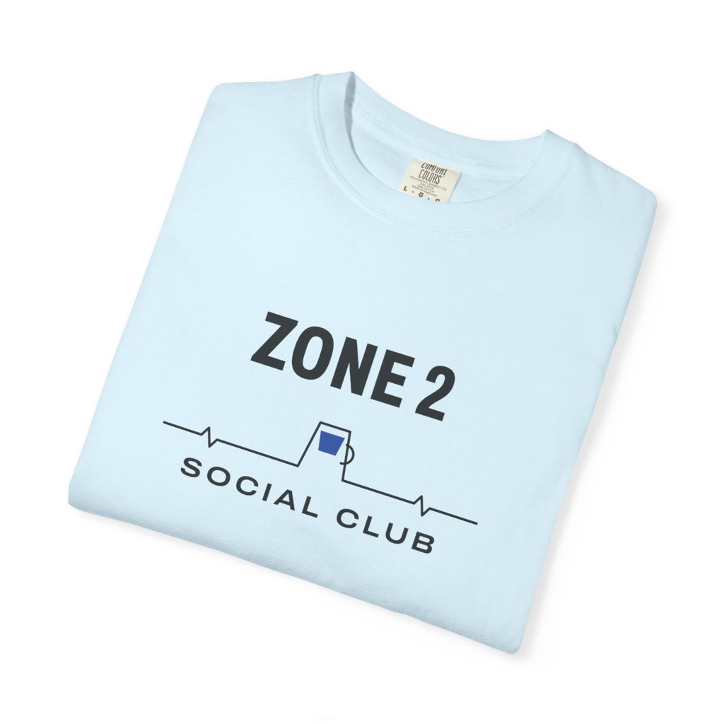 Zone 2 Social Club Tee in Chambray, folded