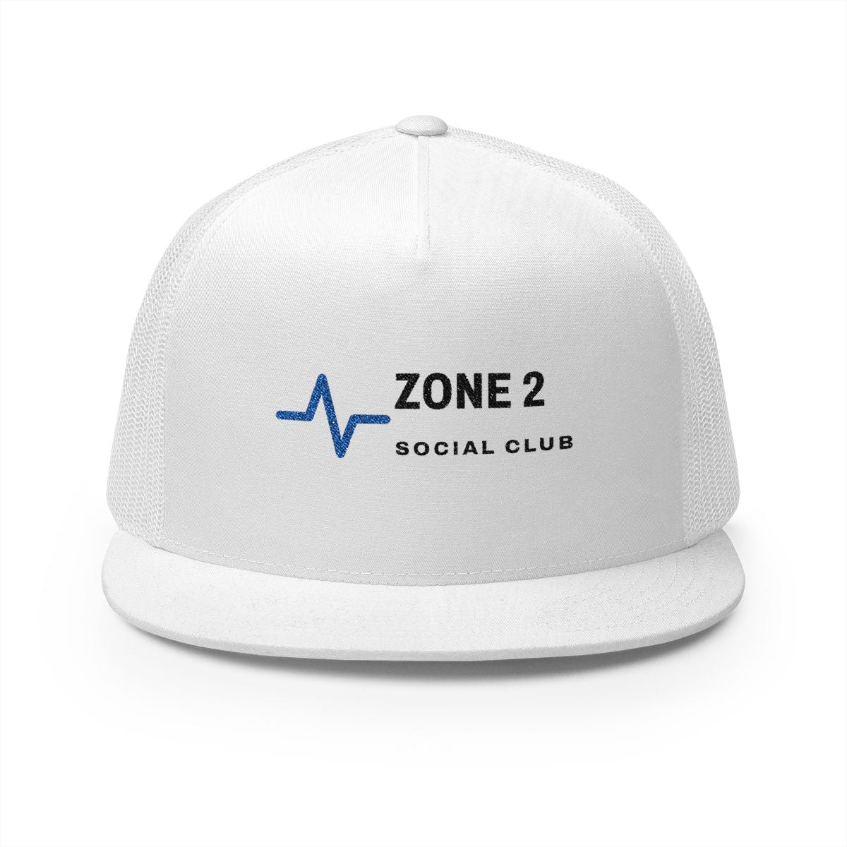 Zone 2 Trucker Cap in White, front view