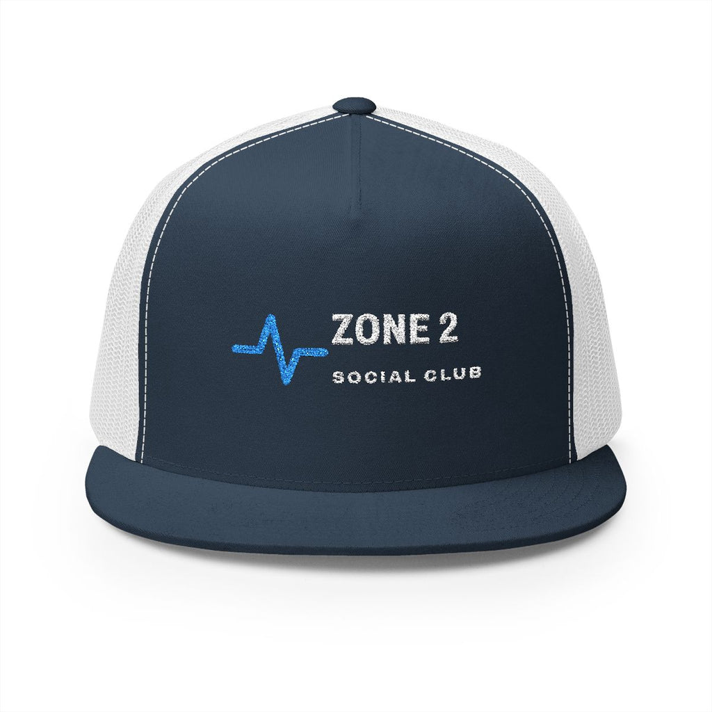 Zone 2 Trucker Cap in Navy/White, front view