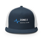 Zone 2 Trucker Cap in Navy/White, front view